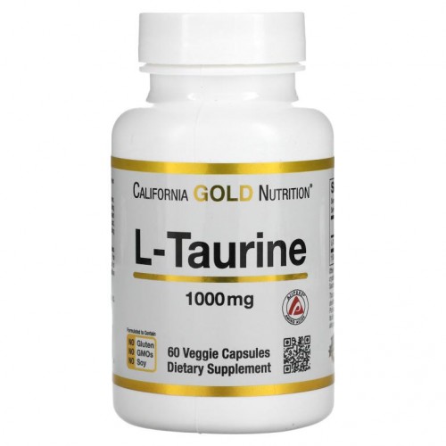 California Gold Nutrition, L-타우린, AjiPure, 1,000mg, 베지 캡슐 60정