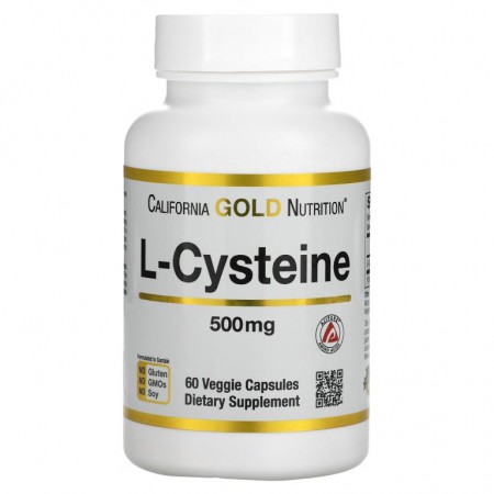 California Gold Nutrition, L-시스테인, AjiPure, 500 mg, 베지 캡슐 60정