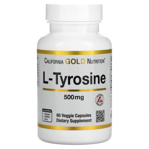 California Gold Nutrition, L-티로신, AjiPure, 500mg, 베지 캡슐 60정