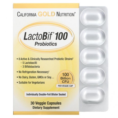 California Gold Nutrition, LactoBif 프로바이오틱스, 1,000억 CFU, 베지 캡슐 30정