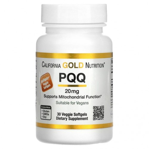 California Gold Nutrition, PQQ, 20mg, 베지 소프트젤 30정