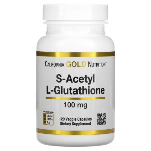 California Gold Nutrition, S-아세틸 L-글루타치온, 100mg, 베지 캡슐 120정