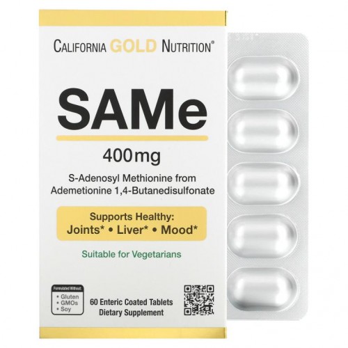 California Gold Nutrition, SAMe, 부탄디설포네이트에서 추출, 400mg, 장용성 정제 60정