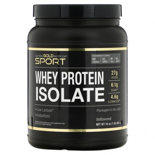 California Gold Nutrition, SPORT, 분리 유청 단백질, 1lb, 454g(16oz)