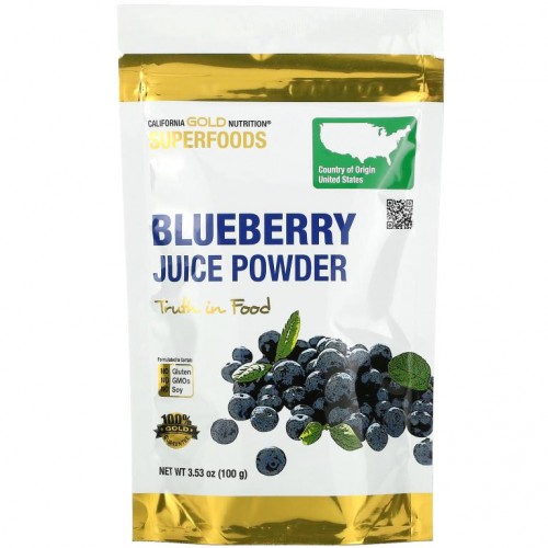 California Gold Nutrition, SUPERFOODS - 블루베리즙 분말, 100g(3.53oz)