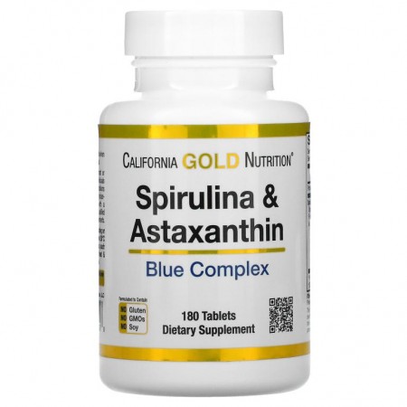 California Gold Nutrition, 스피룰리나 및 아스타잔틴 블루 복합체, 180정