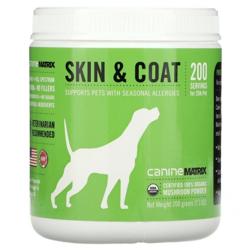 Canine Matrix, 피부 & 털, 버섯 분말, 200g(7.1oz)