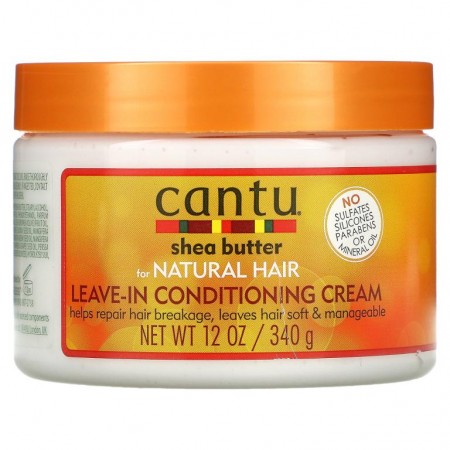 Cantu, 자연스러운 모발용 시어버터, 리브인 컨디셔닝 크림, 340g(12oz)