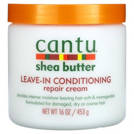 Cantu, 시어버터, 리브인 컨디셔닝 리페어 크림, 453g(16oz)