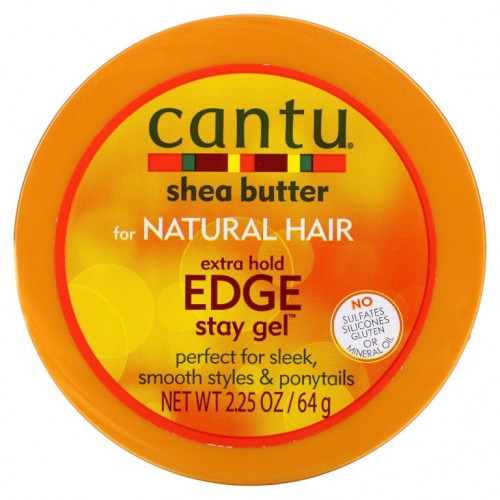 Cantu, 자연스러운 모발용 시어버터, 엑스트라 엣지 스테이 젤, 64g(2.25oz)
