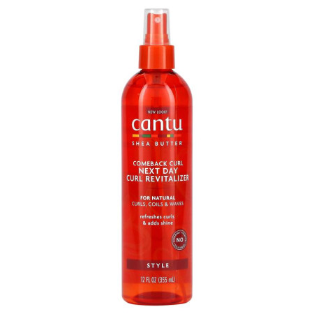 Cantu, Shea Butter for Natural Hair, Comeback Curl, Next Day Curl Revitalizer, 12 fl oz (355 ml)
