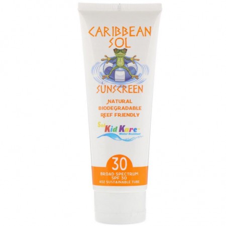 Caribbean Solutions, Sol Kid Kare, 자외선 차단제, SPF 30, 4oz
