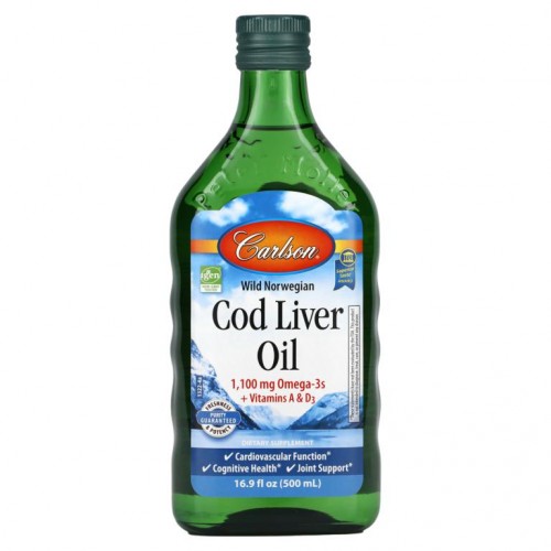 Carlson, 노르웨이산 대구 간유, 500 ml(16.9 fl oz)