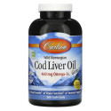 Carlson, 노르웨이 자연산, Cod Liver Oil Gems, 천연 레몬 향, 460mg, 소프트젤 300정