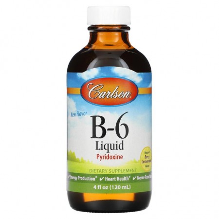 Carlson, B-6 리퀴드, 천연 베리 레모네이드, 120ml(4fl oz)
