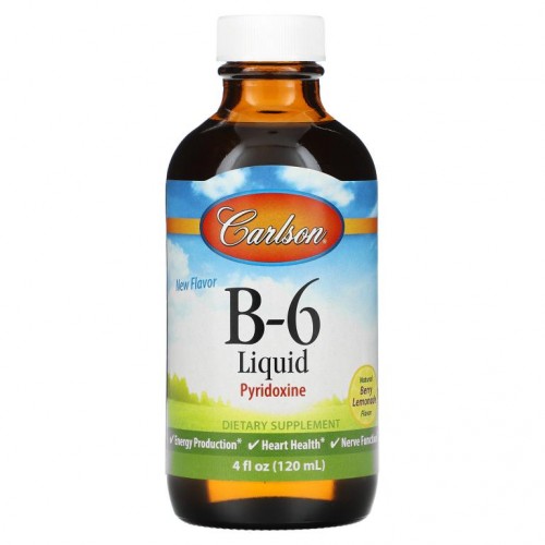 Carlson, B-6 리퀴드, 천연 베리 레모네이드, 120ml(4fl oz)