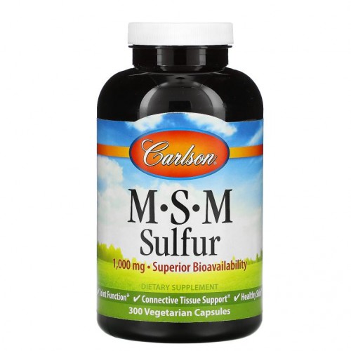 Carlson, MSM 황, 1,000mg, 베지 캡슐 300정