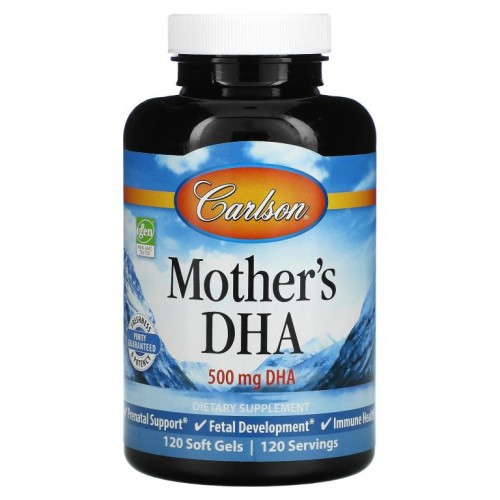Carlson, Mother's DHA, 500mg, 소프트젤 120정