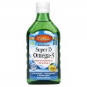 Carlson, 야생 노르웨이산 대구 유래 Super D Omega-3, 천연 레몬 맛, 250ml(8.4fl oz)