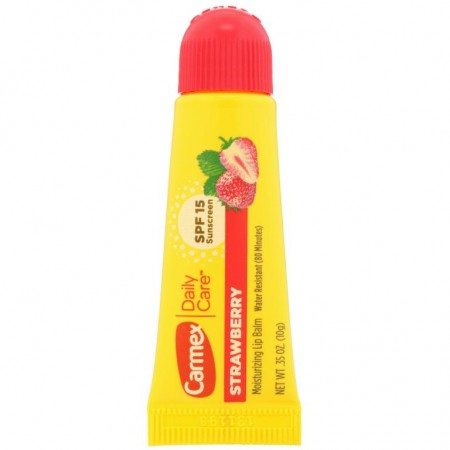 Carmex, 데일리 케어, 보습 립밤, 딸기, SPF 15, 0.35 oz(10 g)