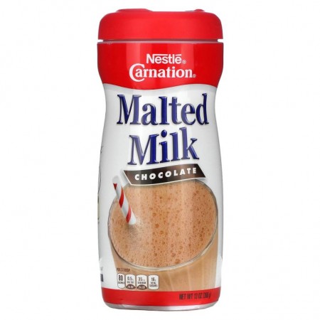 Carnation Milk, 맥아 우유, 초콜릿, 13 oz (368 g)