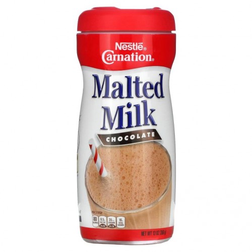 Carnation Milk, 맥아 우유, 초콜릿, 13 oz (368 g)