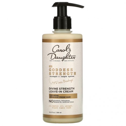 Carol's Daughter, Goddess Strength, Strength & Length System, Divine Strength Leave-in Cream, For Weak, Breakage-Prone Hair, 10 fl oz (296 ml)