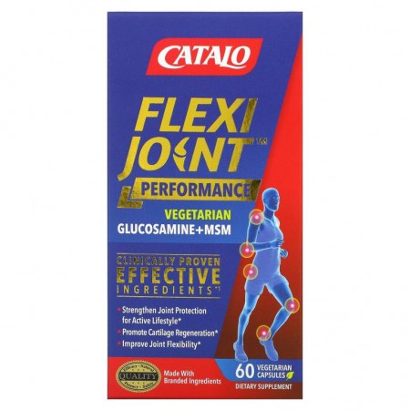 Catalo Naturals, FlexiJoint 퍼포먼스, 글루코사민 & MSM, 베지 캡슐 60정