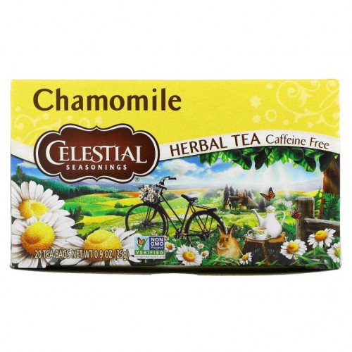 Celestial Seasonings, 허브 차, 캐모마일, 카페인 무함유, 티백 20개, 25g(0.9oz)