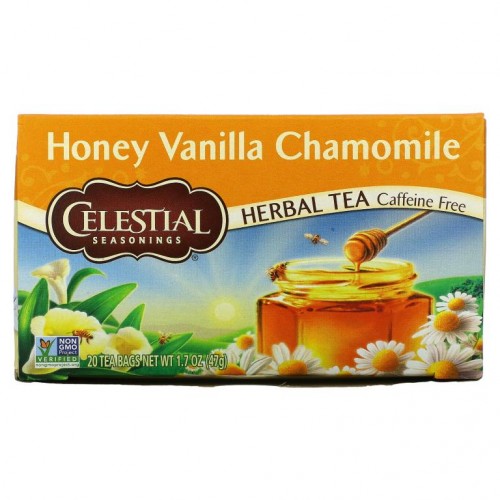 Celestial Seasonings, 허브 차, 허니 바닐라 캐모마일, 카페인 무함유, 티백 20개, 47g(1.7oz)