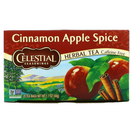 Celestial Seasonings, 허브 차, 시나몬 애플 스파이스, 카페인 무함유, 티백 20개, 48g(1.7oz)