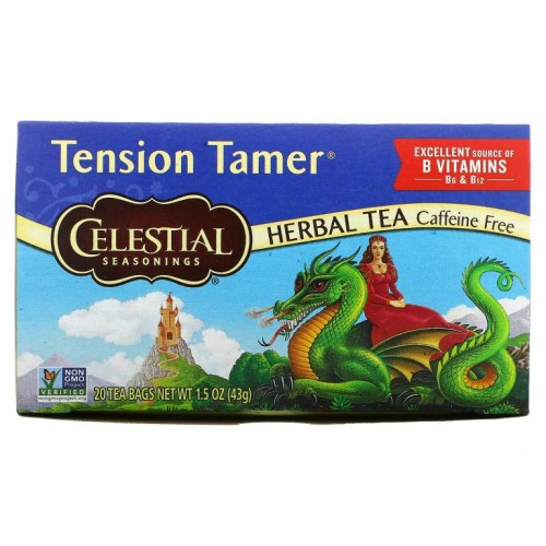 Celestial Seasonings, 허벌 티, 텐션 테이머, 카페인 프리 , 티백 20 개입, 1.5 온즈 (43 g)
