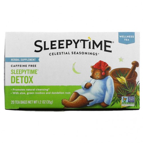 Celestial Seasonings, 웰니스 티, Sleepytime 디톡스, 카페인 무함유, 티백 20개, 35g(1.2oz)