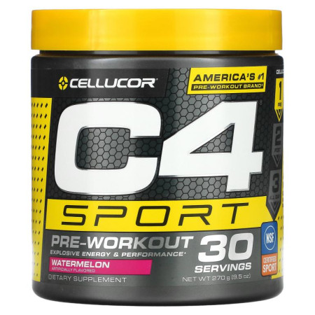 Cellucor, C4 스포츠, 프리-워크아웃, 수박 맛, 270g(9.5oz)