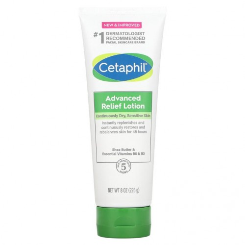 Cetaphil, 어드밴스드 릴리프 로션, 건조 및 민감성 피부, 무향, 226g(8oz)