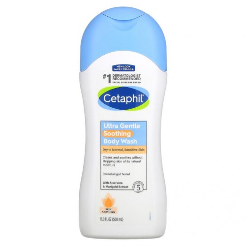 Cetaphil, 울트라 젠틀, 수딩 바디 워시, 16.9fl oz(500ml)