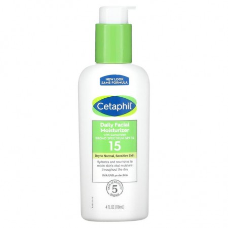 Cetaphil, 데일리 페이셜 모이스처라이저, SPF 15, 4fl oz(118ml)
