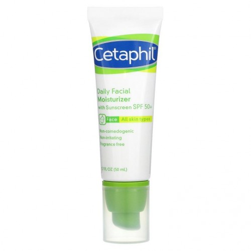 Cetaphil, 데일리 페이셜 모이스처라이저, SPF 50+, 1.7fl oz(50ml)