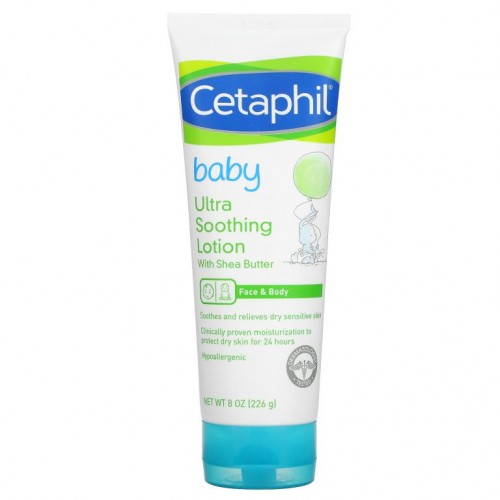Cetaphil, 베이비, 울트라 수딩 로션 시아 버터, 8 oz (226 g)