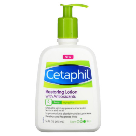 Cetaphil, Restoring Lotion With Antioxidants, Medium, Fragrance Free, 16 fl oz (473 ml)