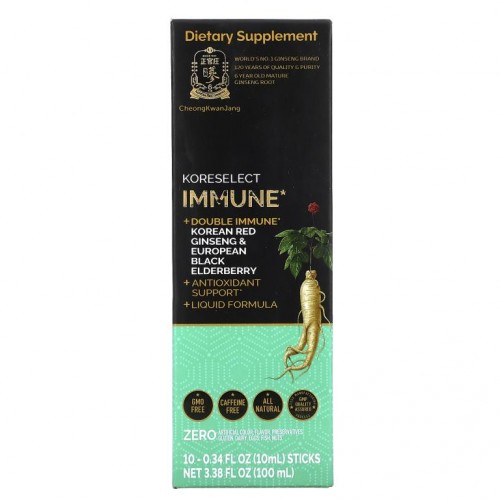 Cheong Kwan Jang, 코어셀렉트, 면역, 스틱 10개입, 개당 10ml(0.34fl oz)