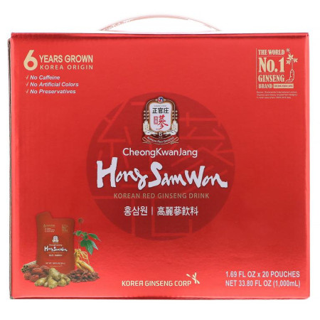 Cheong Kwan Jang, 홍삼원, 한국 홍삼 음료, 20포, 각 50ml(1.69fl oz)