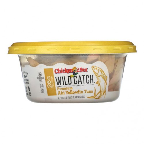 Chicken of the Sea, Wild Catch, Premium Ahi Yellowfin Tuna, 4.5 oz ( 128 g)