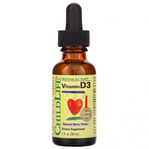 ChildLife, 비타민D3, 천연 베리맛, 30ml (1fl oz)