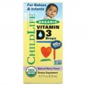 ChildLife, 유기농 비타민D3 드롭스, 천연 베리 맛, 400IU, 6.25ml(0.21fl oz)