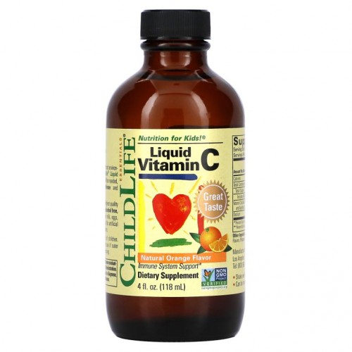 ChildLife, Essentials, 액상 비타민C, 천연 오렌지, 118.5ml(4fl oz)