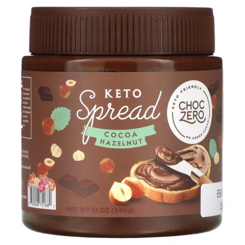 ChocZero, 케토 스프레드, 코코아 헤이즐넛, 340g(12oz)