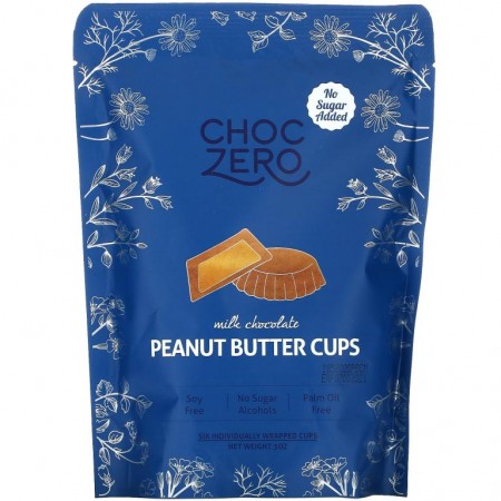 ChocZero, Milk Chocolate Peanut Butter Cups, 3 oz