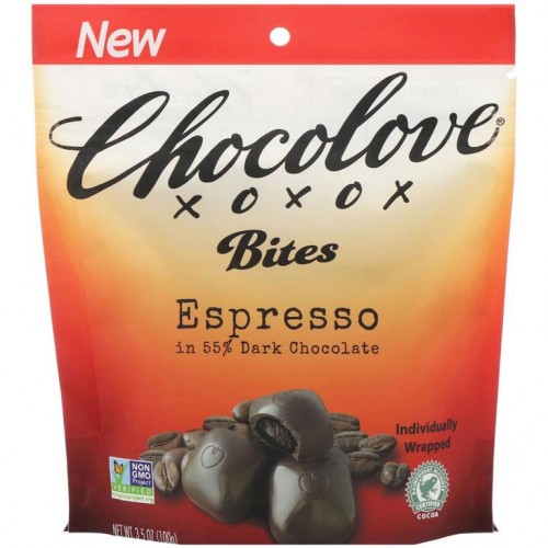 Chocolove, 바이트, 에스프레소, 3.5oz(100g)