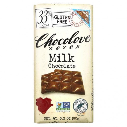 Chocolove, 밀크 초콜릿, 코코아 33%, 90g(3.2oz)